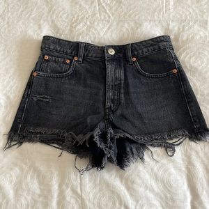 Zara black cutoff Jean denim shorts